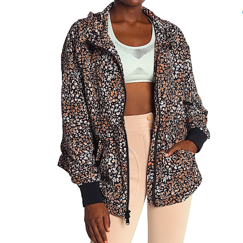 Free People Movement Printed Run Wild Jacket Medium fits Oversized NWT a Winner!